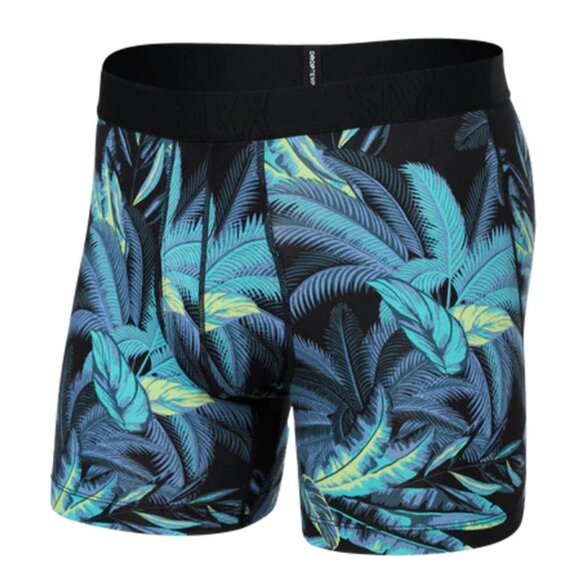NWT SAXX  DropTemp Cooling Cotton Boxer Brief - Tropical Print – Medium - Picture 1 of 3